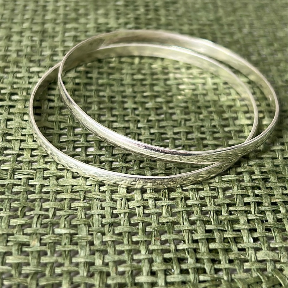 2” Diameter Sterling Silver Bangle Set - image 1